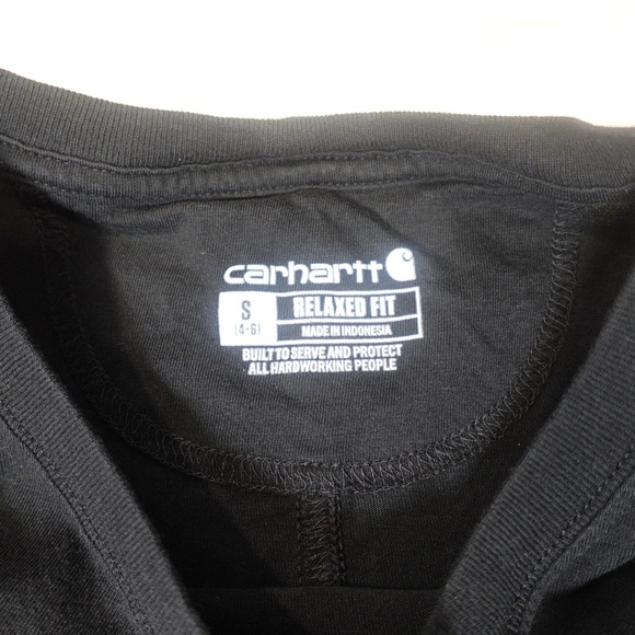 Carhartt Women’s Black Relaxed Fit Sleeveless Tank Top Size Small - Picture 3 of 4